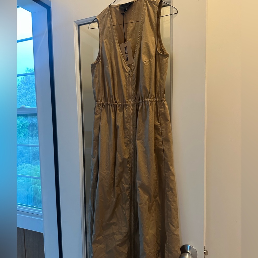 No. 6 Tan Mercer Midi Dress New with Tags - Picture 6 of 6